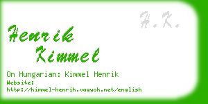 henrik kimmel business card